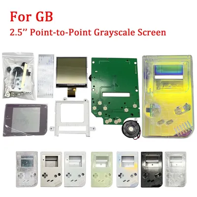 2.5inch Point-to-Point Grayscale LCD Screen Kits for GB DMG Original Size Modify Highlight LCD