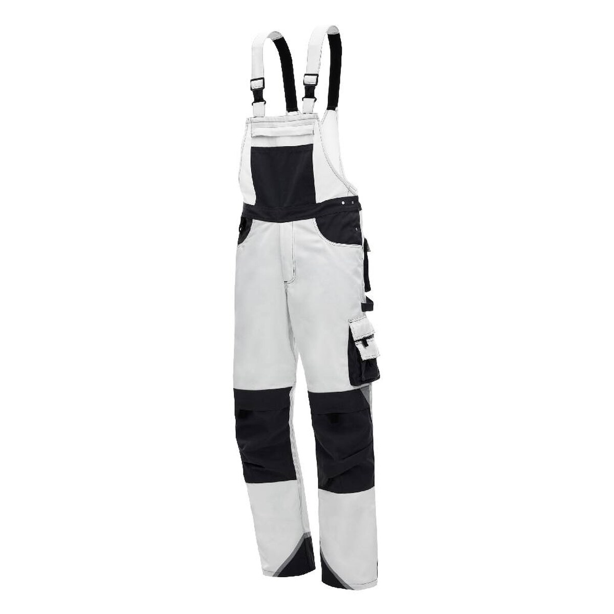 AS Arbeitsschutz Arbeitshose Nitras Motion Tex Plus Latzhose | weiß | 245 g/qm | Gr.106 Image