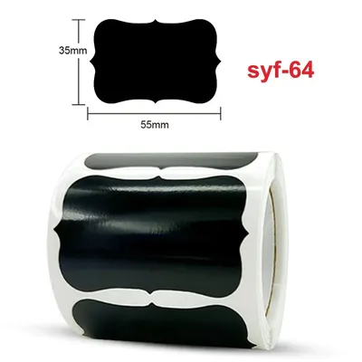 120Pcs/Roll 3 Styles Removable Blackboard Stickers Waterproof Chalkboard Labels 1.4*2.2in for Home &