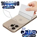 5-1 pezzi pellicola idrogel per iPhone 16 15 14 13 12 11 Pro Max Mini protezione schermo 6 7 8 Plus pellicola posteriore non in vetro accessori per telefono