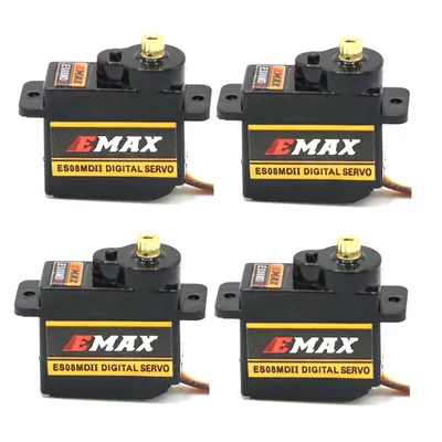 4pcs EMAX ES08MDII ES08MD II Digital Servo 12g/ 1.6/2.0 kg.cm High-speed Mini Metal Gear for RC