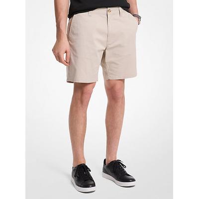 Michael Kors Stretch Cotton Shorts Natural 34