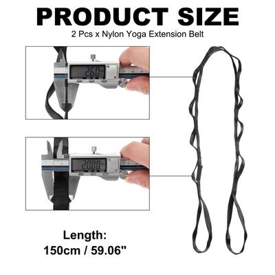 25KN Daisy Chain Yoga Extend Belt 1.5M, 2Pcs Climbing Straps for Exercise - 1.5M