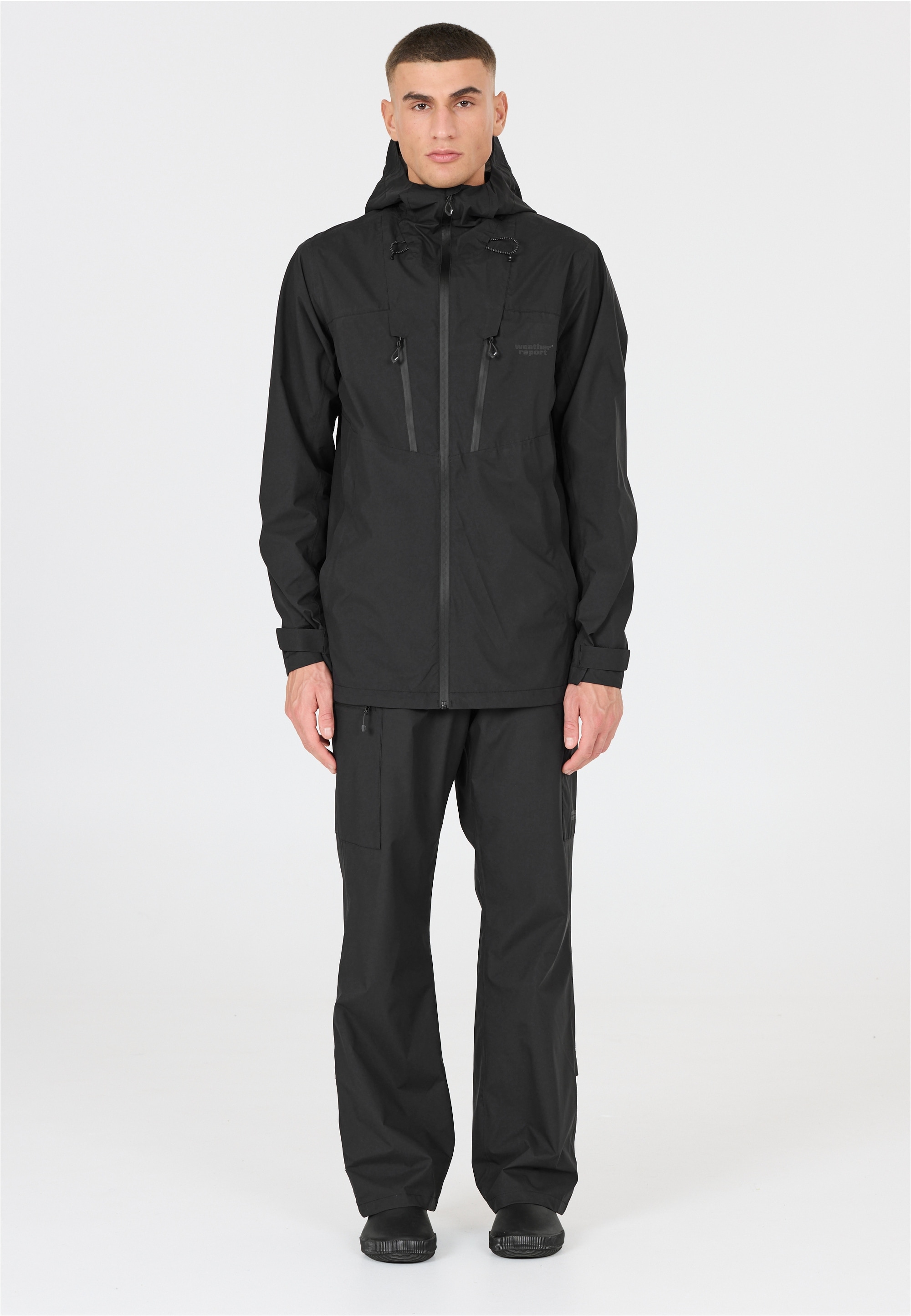 Regenhose WEATHER REPORT "Harbor", Herren, Gr. 3XL, EURO-Größen, schwarz, 100% Polyester, unifarben, Hosen Regenhose, mit 20.000 mm Wassersäule