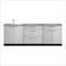 NewAge Outdoor Kitchens Stainless Steel 4-Piece Outdoor Kitchen Set with Countertops