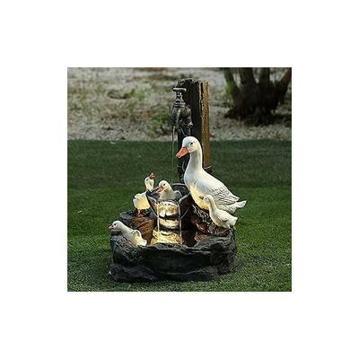 Garten-Tierstatue, Solarbrunnen, Art-Deco-LED-Gartenlampe, Outdoor-Gartenskulptur (B) Image