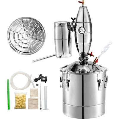 Mophorn - 20L 5,28 Gallonen Alkoholdestillieranlage 304 Edelstahl Schwarzbrennerei Destillieranlage