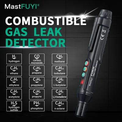 MASTFUYI Mini Gas Leak Detector Natural Gas Detector Combustible Gas Detector With Audible And Visual Alarm Gas Sniffer Test