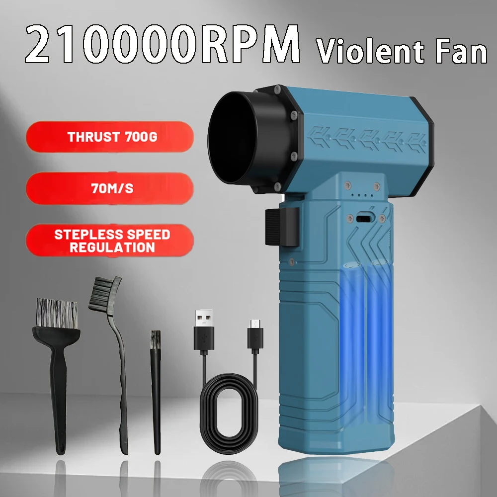 210000 RPM Bürstenloser Motor 3. Generation Violent Blower Handheld Mini Turbo Jet Fan Windgeschwindigkeit 70 m/s industrieller Kanalventilator Image