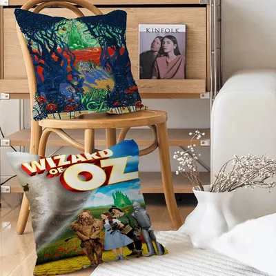 Fantasy Film W-Wizard Of O-Oz Kissen Anime Kissen Sofa Bett Kopf Kissenbezug Kissenbezug 45x45 cm Image