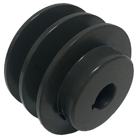ZORO SELECT 2AK44X5/8 V-Belt Pulley, Cast Iron, Fixed