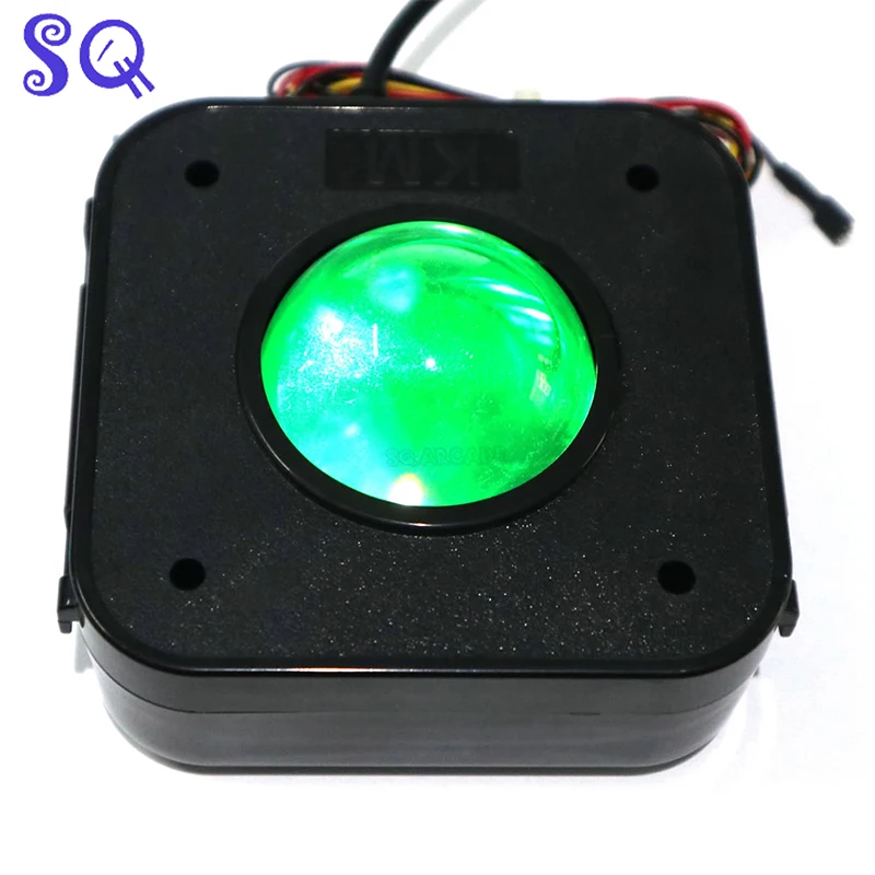 Arcade Track Ball Spiel Trackball Maus USB verbindung Beleuchtete 4,5 cm Runde LED Tracking Maus Anschluss Für Arcade PC MAME Image