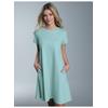 Jerseykleid TRIGEMA "TRIGEMA Kleid in Piqué-Qualität", Damen, Gr. XL, US-Größen, blau (gletscher), 100% Baumwolle, feminin, Kleider