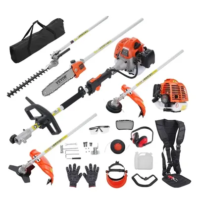 26CC 6-in-1 Multi-Functional Trimming Tools Gas Hedge Trimmer Weed Eater String Trimmer Brush Cutter