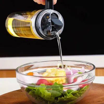 2PCS Oil Dispenser Sauce Bottle Glass Storage Bottles Spice Glass Oil Spray Vinegar Cooking