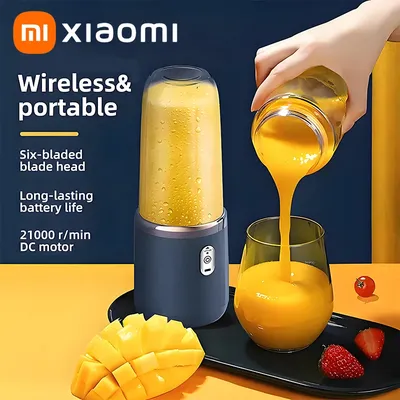 Portable Electric Fruit Juice Blenders 400ml Personal sized Mini Bottle Home USB rechargeable 6