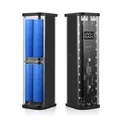 Custodia trasparente per banca di potere Shell 8 * 18650 22,5 W LED a ricarica rapida USB C + porta Micro USB Scatola di immagazzinaggio batteria per iPhone Samsung