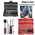 46 pz/set Chiave A Bussola Kit di Strumenti di Riparazione Fai Da Te Cacciavite A Cricchetto per la Riparazione Auto Hardware Cassetta Degli Attrezzi per Riparazione Auto e Uso Domestico