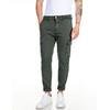 Cargohose REPLAY "JAAN", Herren, Gr. 36, Länge 32, grün (military grün), Web, Obermaterial: 91% Baumwolle, 6% Elastomultiester, 3% Elasthan, casual, slim fit lang, Hosen, Hyperflex