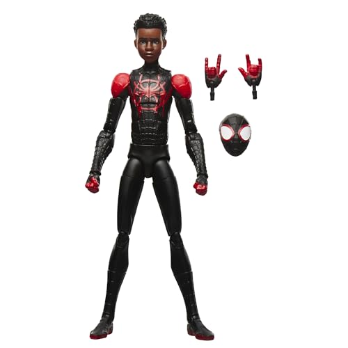 Marvel Legends Series Miles Morales, Spider-Man: Into the Spider-Verse Collectible 6 Inch Action Figure, Red and Black