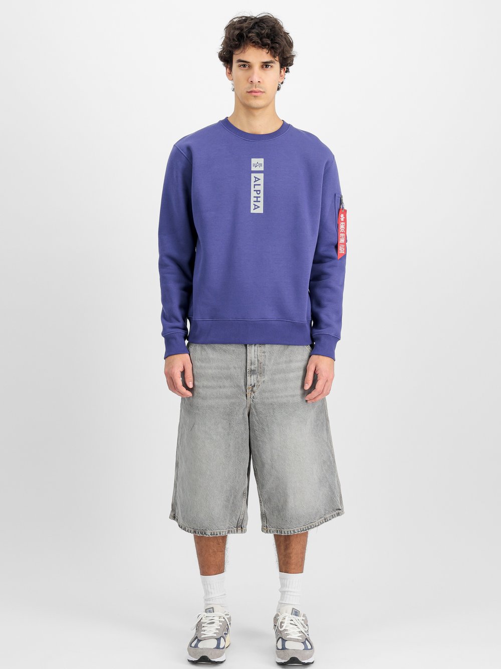 Alpha Industries Sweatshirt Herren purple, M Image