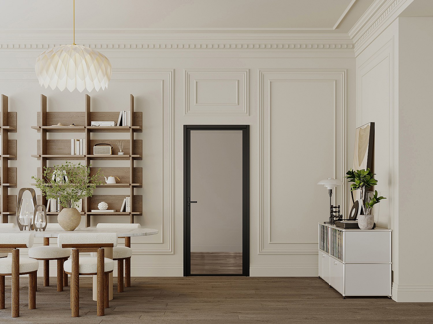 Blocco porta reversibile in alluminio e vetro temperato fumé H204 x L83 cm Nero - LOXTON