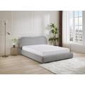 Letto con contenitore 160 x 200 cm Tessuto Grigio - VANARI