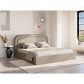 Letto con contenitore 160 x 200 cm Tessuto chiné Beige - FIREZA II