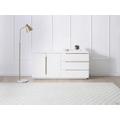 Credenza con 2 ante e 3 cassetti Bianco e naturale - NURINI