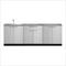 NewAge Outdoor Kitchens Stainless Steel 4-Piece Outdoor Kitchen Set with Countertops and Covers
