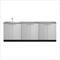 NewAge Outdoor Kitchens Stainless Steel 4-Piece Outdoor Kitchen Set with Countertops and Covers