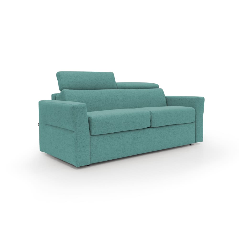 Divano letto con materasso H18 200 cm verde acqua