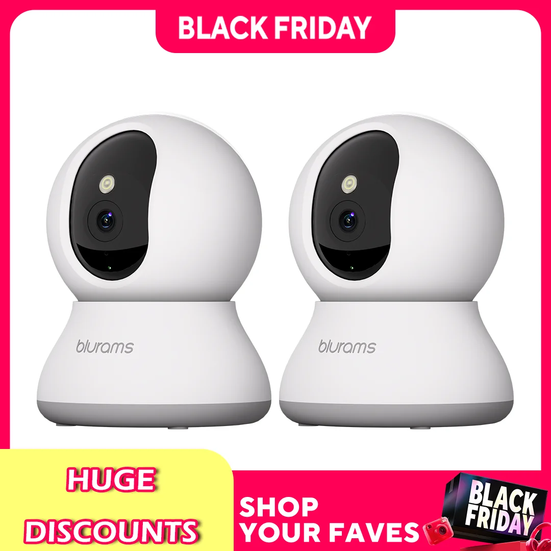 2 Stück Blurams Indoor-Überwachungskamera 2K, Heimüberwachungskamera für Hunde/ältere Menschen, Überwachungskamera mit One-Touch-Anruf-Update A31S-2 Stück