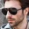 2025, neue Sonnenbrille, High-End-Straßenfotografie, moderne, trendige T-förmige Piloten-Sonnenbrille mit großem Rahmen, Hip-Hop-Sonnenbrille mit federnder Sonnenbrille