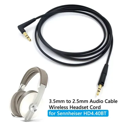 3,5 mm bis 2,5 mm Audiokabel, kabelloses Headset-Kabel für Sennheiser MOMENTUM 3/HD400S HD450BT HD458BT Ersatz-Kopfhörerkabel Image