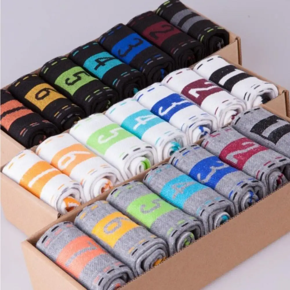 Neue Herren viel Mode Casual Sport Baumwoll socken Knöchel Woche Crew Socken 7 Paar Image