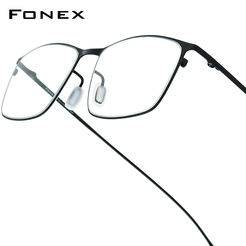 FONEX Titanlegierung Brillengestell Herren Quadratisches Brillengestell Vollrand Ultraleichte japanische High-End-Qualität Koreanische Brillen 8105 Image