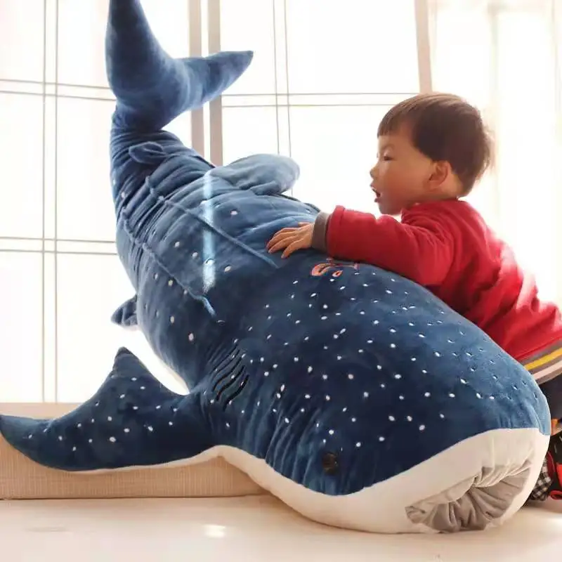50-120 cm Große Größe Neue Stil Blue Shark Plüsch Spielzeug Große Fisch Tuch Puppe Wal Kuscheltiere kinder Geburtstag Geschenk Image