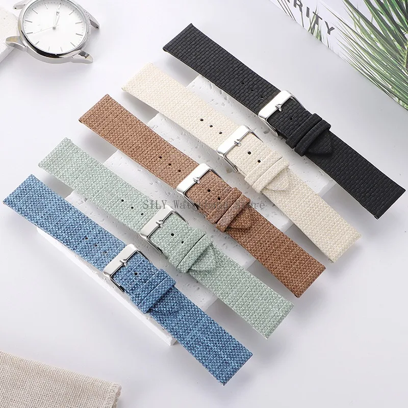 18mm 20mm 22mm 24mm Männer Frauen Nylon Leinwand Armband Weiche Cowboy Straps Universal Ersatz Armband Sport armband Zubehör Image