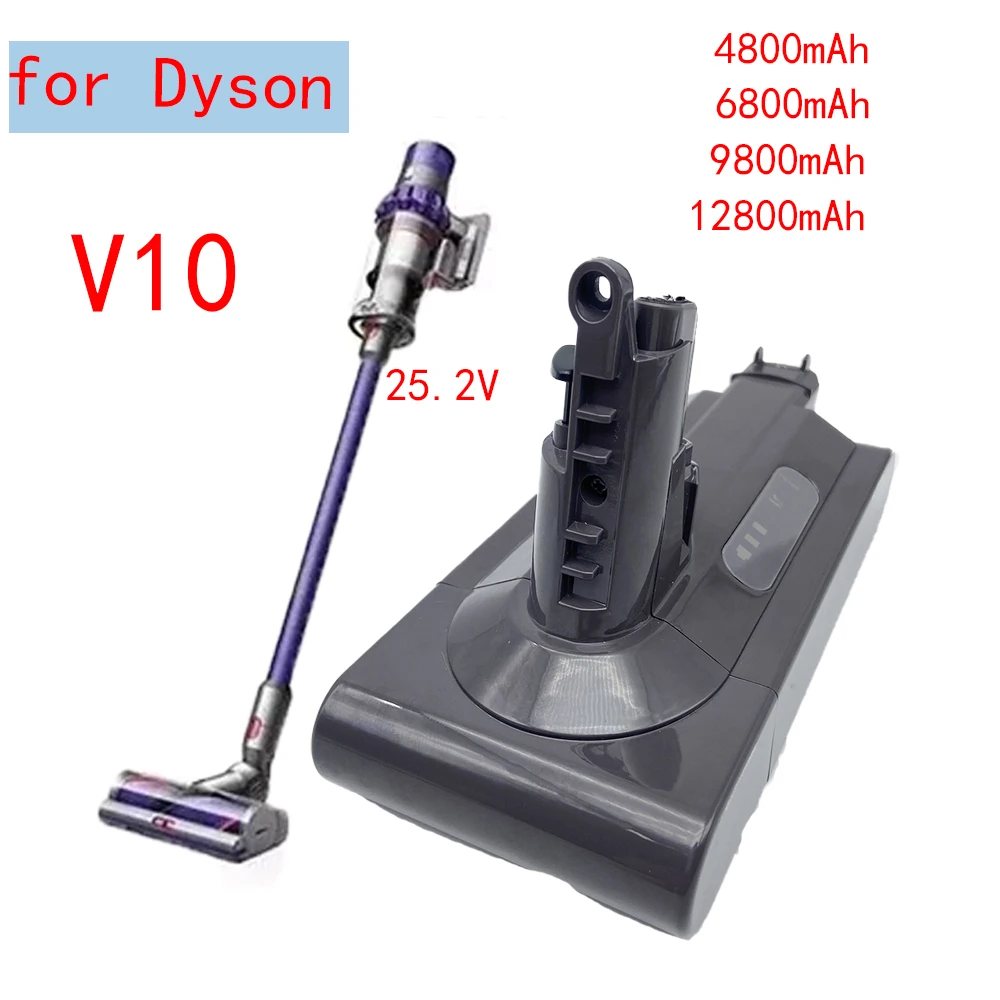 100%For Dyson V10 Battery V10 Animal Absolute Fluffy Cordless Vacuum Cleaner NEW 25.2V 6000mAh-12800mAH DYSON V10 batterie