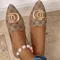 Women’s Elegant Luxury Decor Loafers French Ethnic Style Pointed Toe Slip-On with Embroider Flats Comfort for Office & Casual