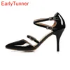Neue Heiße Verkäufe Sexy Schwarz Rot Apricot Frauen Sandalen Hohe Gladiator Heels Damen Casual Schuhe EM09 Plus Große Größe 12 30 48