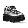 New Rock M-WALL106N-C16 Blau Silber Leder Gothic Urban Rock Stiefeletten