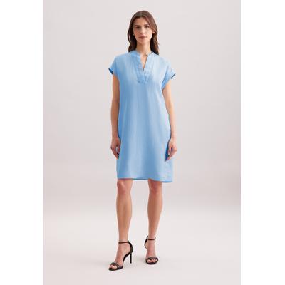 Sommerkleid SEIDENSTICKER "Schwarze Rose", Damen, Gr. XS (34), Normalgrößen, blau, 100% Leinen, unifarben, regular fit, ohne Ärmel, Kleider, Ohne Arm Kragen Uni Image