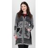 Fleecejacke DEPROC ACTIVE "Patchwork NUNAVUT LONG WMN", Damen, Gr. 40 (M), grau (light gray), 100% Baumwolle, casual, Langarm, Jacken, auch in Großen Größen erhältlich