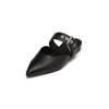 Sabot MARC O'POLO "aus edlem Rindleder", Damen, Gr. 40, schwarz, Obermaterial: 100% Leder (Rind), Schuhe