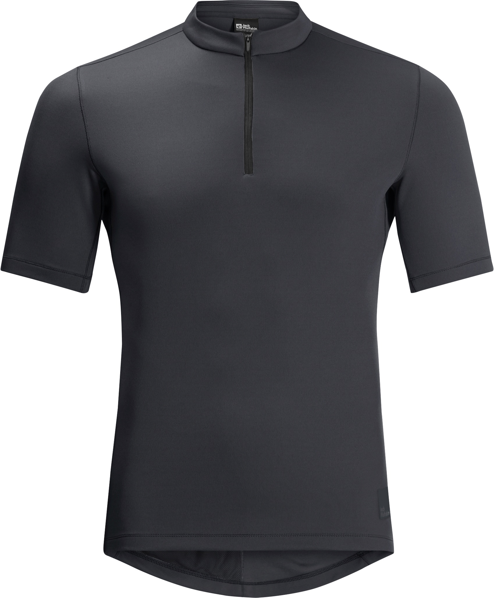 Funktionsshirt JACK WOLFSKIN "BIKE COMMUTE HZ T M", Herren, Gr. M (50), grau (phantom), Obermaterial: 100% Polyester; Futter: 100% Polyester, Shirts Funktionsshirt