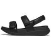 Sandale FITFLOP "F-MODE GO", Damen, Gr. 39, schwarz, Lederimitat, unifarben, casual, Schuhe, Keilsandale, Klettschuh, Sommerschuh mit hervorragender Dämpfung