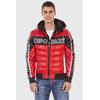 Winterjacke CIPO & BAXX "Jacke", Herren, Gr. M, rot, 100% Polyester, gemustert, casual, regular fit normal, Langarm, Jacken, mit modischer Steppung