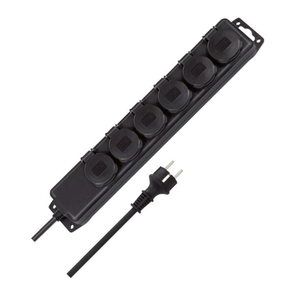 Brennenstuhl 6-fach Steckdosenleiste schwarz schwarz Image